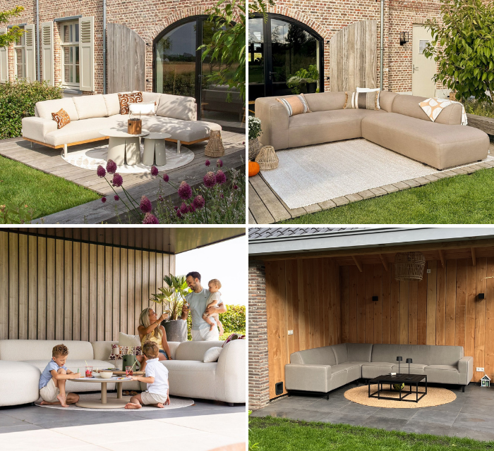 Loungeset trend: binnenbank voor buiten