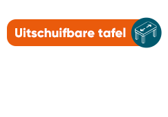 Hartman Tubb verstelbare bistrotafel 70x70 cm. - Antraciet