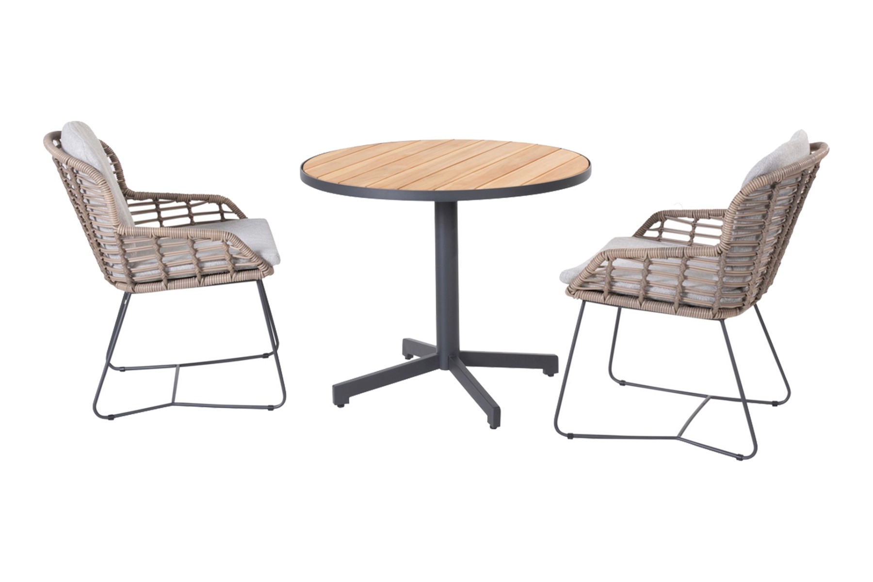4SO Lugano/Fiesta 90 cm. - ronde tuinset - 3-delig
