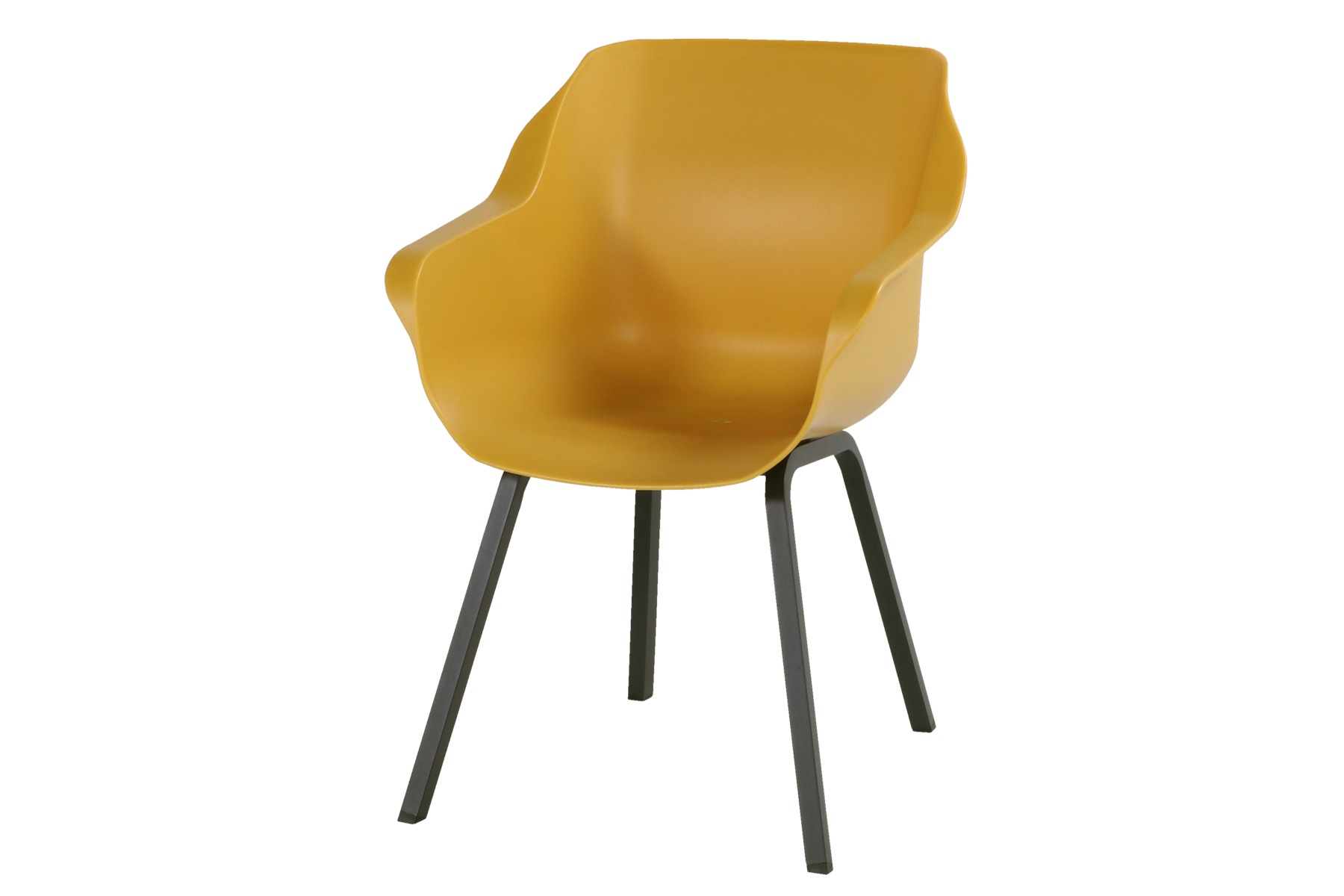 Hartman Sophie Element dining armstoel - Curry Yellow - Carbon Black poot