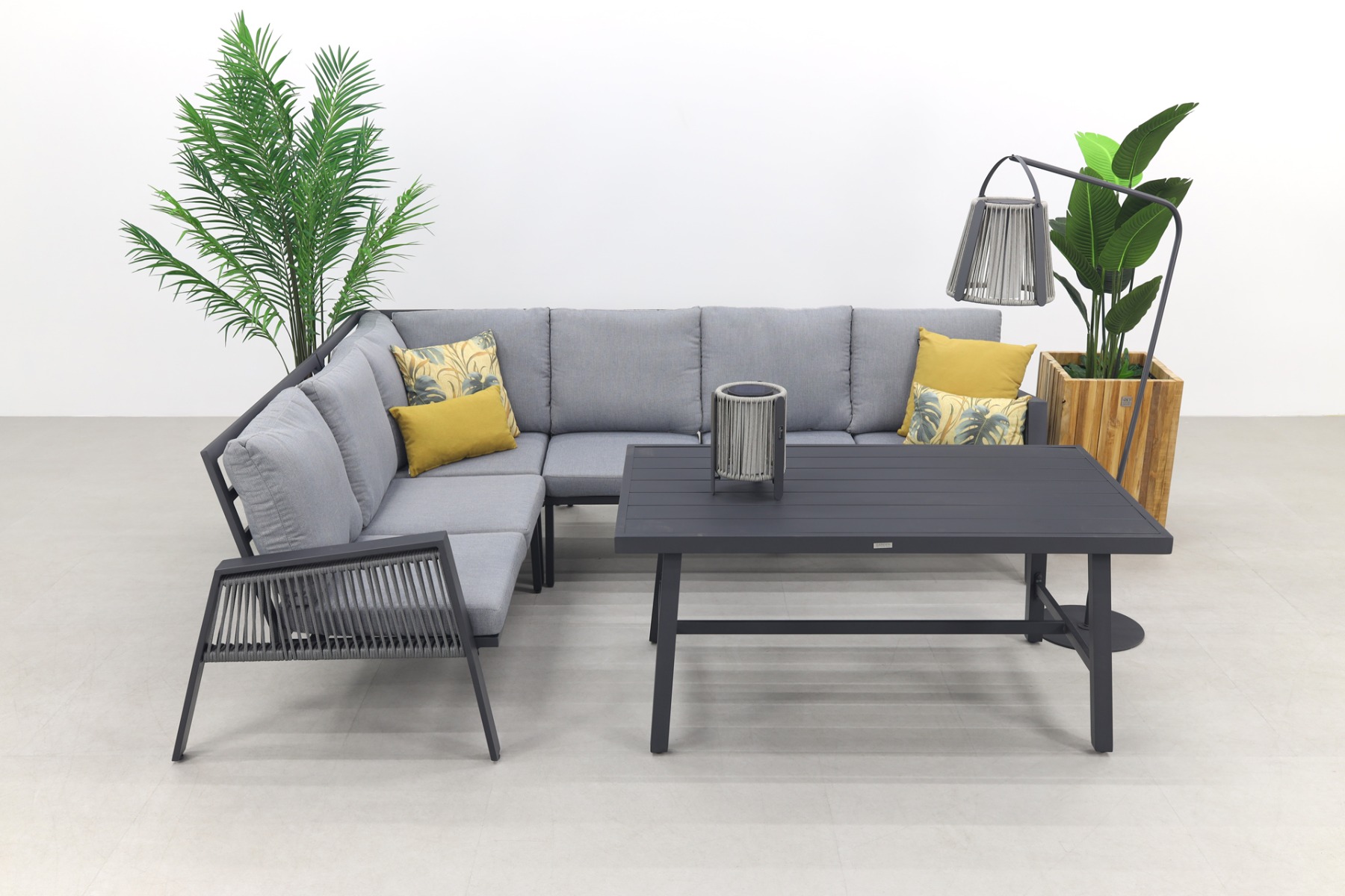 Andrea lounge dining set - Carbon black - Links - Vdgarde.nl