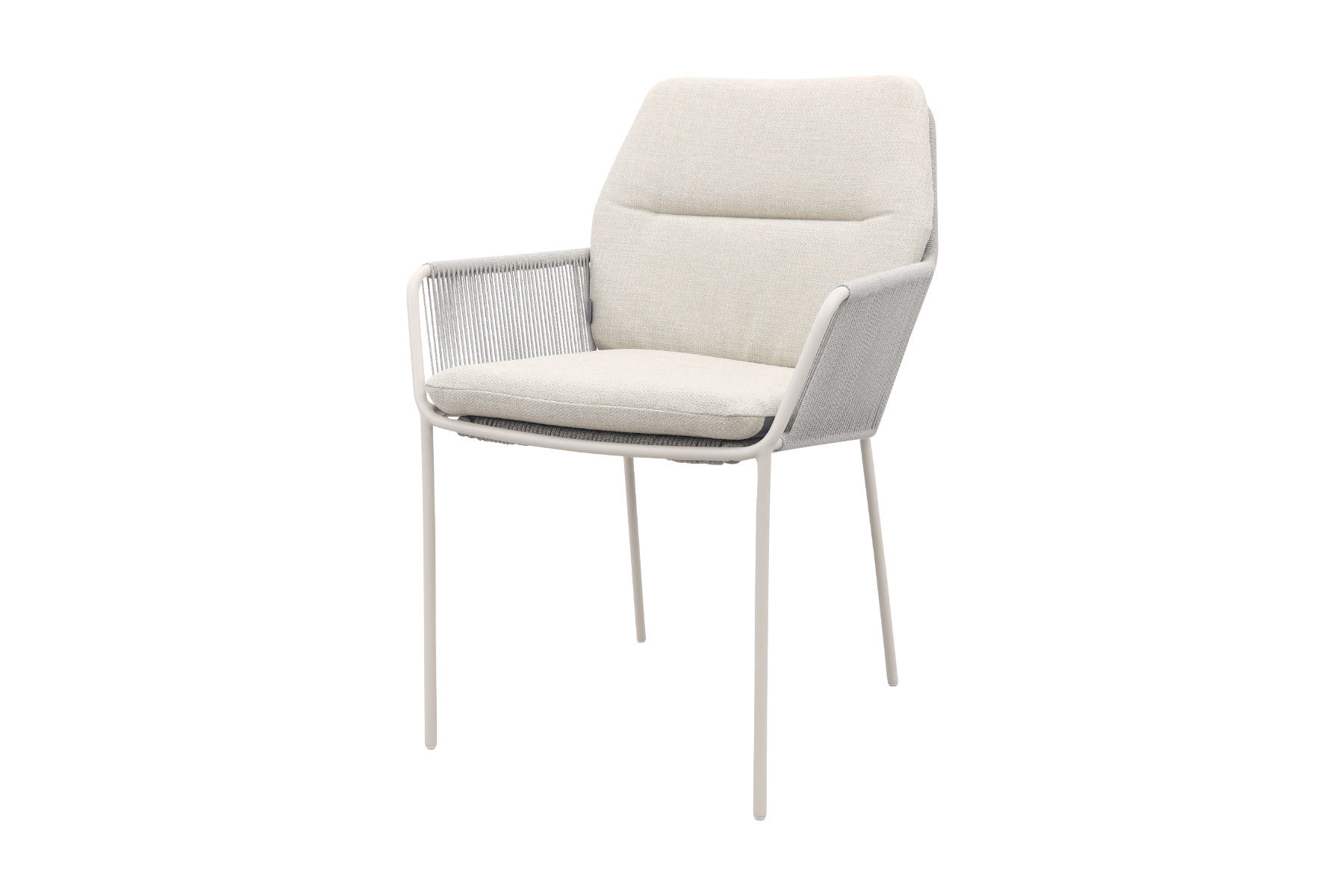 Suns Punta Dining Tuinstoel - Zandkleurig/Mat wit