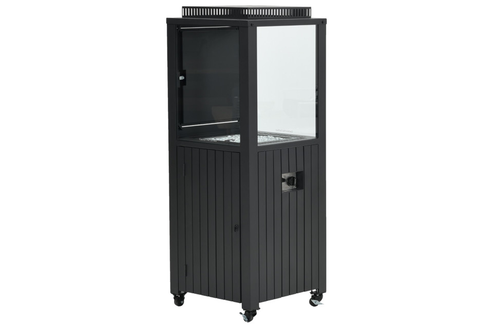 Cozy living sfeerhaard Sevilla 55 x 55 cm. - Carbon black - verrijdbaar