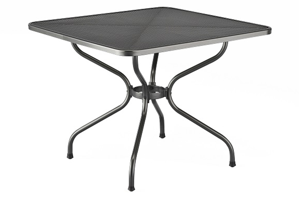 Kettler strekmetaal tafel 90x90 cm.