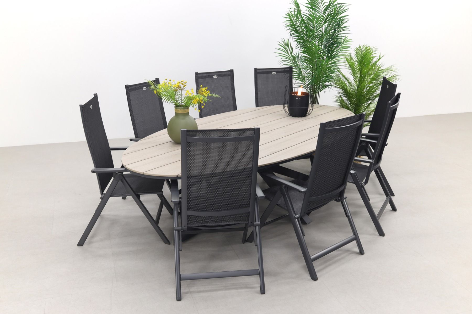 ◆バウマン◆baumann◆バーチカル◆W180×230◆O-2605BL1◆ Ovale tuinset 280x140 - Edison/Napoli - Vdgarde.nl