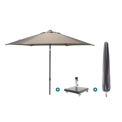 4SO Oasis stokparasol 300 cm. - Taupe Granada voet en hoes