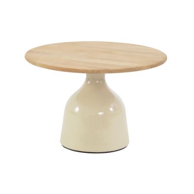 4SO June koffietafel Ø60 cm. - Teak/Cream