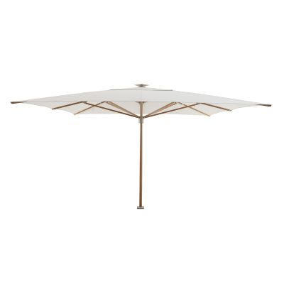 Perfect Shadow Atlas Telescope Stokparasol Pro met LED verlichting 4x4 m. - Woodlook/Soft Sand