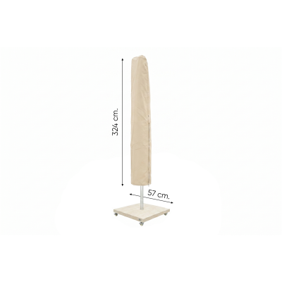 Perfect Shadow beige parasolhoes voor stokparasol - 324x57 cm.