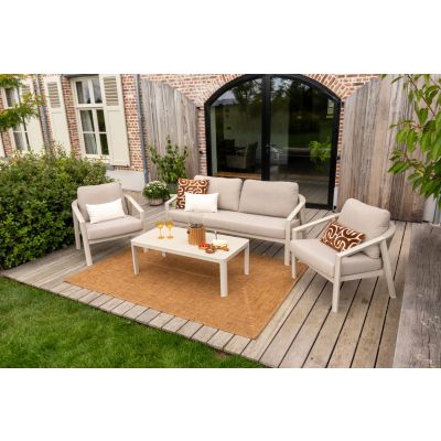 Ivola stoel-bank loungeset (4-delig) - Rope/Zand