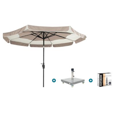 Hartman Tubb stokparasol Ø300 cm. - Zand met Sevilla voet en hoes