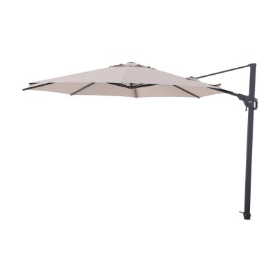 Perfect Shadow Luna ronde zweefparasol Ø350 cm. Flex+ - Antraciet/Urban Taupe