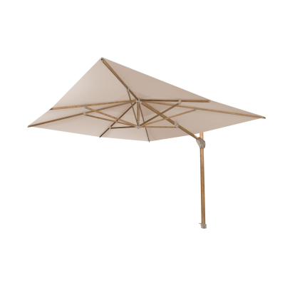 4SO Hacienda zweefparasol 300x400 cm. - Woodlook/Sand