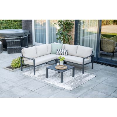 GI Springs aluminium loungeset - Carbon black