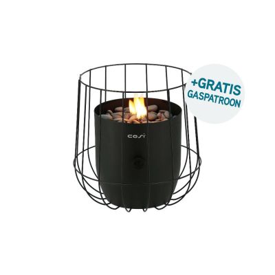Cosiscoop basket - black - gaslantaarn met gratis gaspatroon OP=OP
