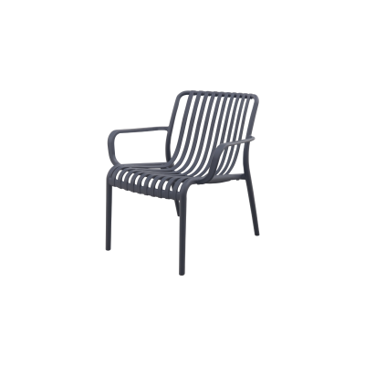 Stripe Loungestoel stapelbaar - Antraciet
