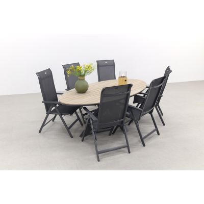 Hartman Milaan/GI Edison 220x115 cm. - ovale tuinset - verstelbaar