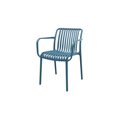 Stripe stapelbare tuinstoel - Ocean Blue