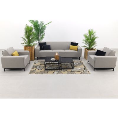 Boavista/Royalty stoel-bank loungeset - Nature Grey - 5-delig