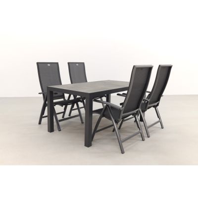 Hartman Valentino/President 160 cm. verstelbare tuinset - 5-delig