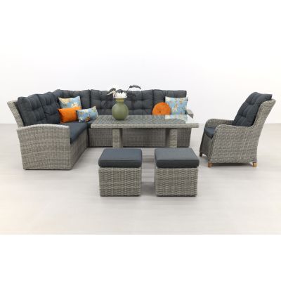 Lounge/diningset San Marino - Paloma grijs + torino tuinstoel