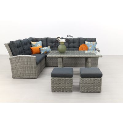 Lounge/diningset San Marino - Paloma grijs