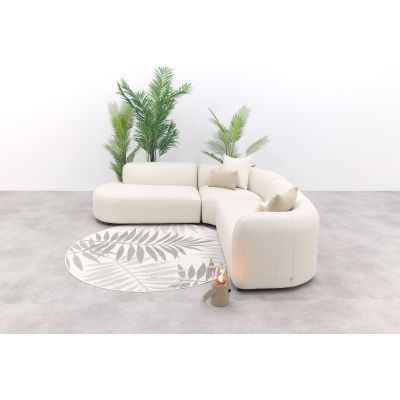 Madeira ronde hoekbank rechts - Naturel Sunbrella