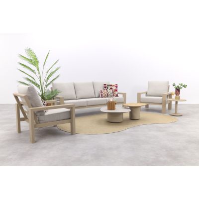 Verano/Demi stoel-bank loungeset (5-delig) - Latte 