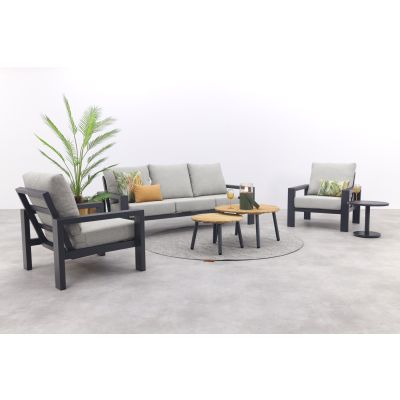 Verano/Mindo stoel-bank loungeset (5-delig) - Royal Grey/Teak