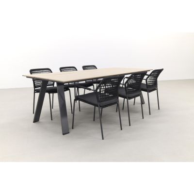 Taste Barista antraciet/Garden Impressions Nevada 240x100 cm.