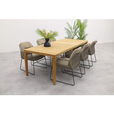 Taste Albano Taupe/antraciet / Liam tuinset - 240x100 cm.