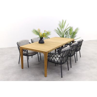 4 Seasons Calpi - Antraciet/Liam tuinset - 240x100 cm.