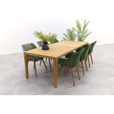 Hartman Sophie Green/Teak / Liam tuinset - 240x100 cm.