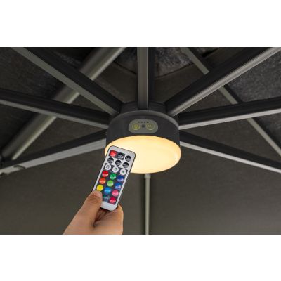 Perfect Shadow LED RGB parasollamp met afstandsbediening - Antraciet