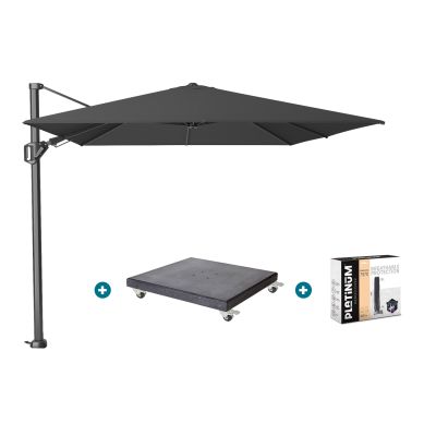 Platinum Challenger Premium T2 3.5x2.6 m - Faded Black met Marbella voet en hoes