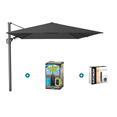 Platinum Challenger Premium T2 3.5x2.6 m - Faded Black met ingraafvoet en hoes