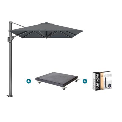 Platinum Voyager zweefparasol T1 3x2 m. - Antraciet met Marbella voet en hoes