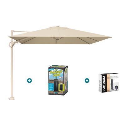 Platinum Challenger Premium T2 3x3 m Champagne Sandstone - met ingraafvoet en hoes