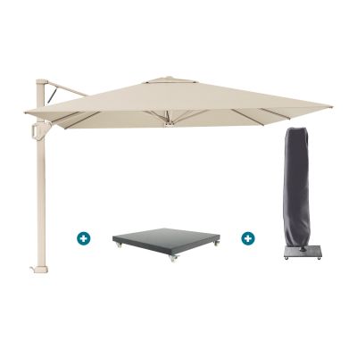 Platinum Beaufort Premium 3,2x3,2 m - Champagne Sandstone met Marbella voet en hoes