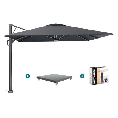 Platinum Beaufort Premium 3,2x3,2 m - Faded Black met Marbella voet en hoes