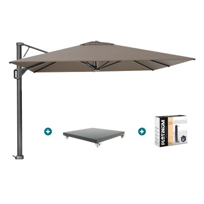 Platinum Beaufort Premium 3,2x3,2 m - Havanna taupe met Marbella voet en hoes