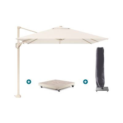 Platinum Voyager zweefparasol T2 - Sandstone met vulbare parasolvoet en hoes