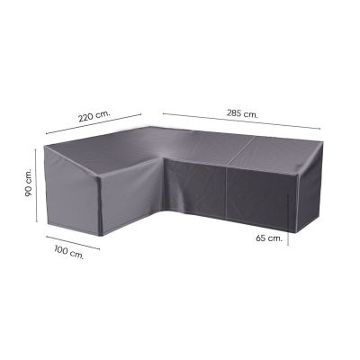 Platinum Aerocover L-vorm lounge-dininghoes 285x220x100xh65/90 cm. - Links
