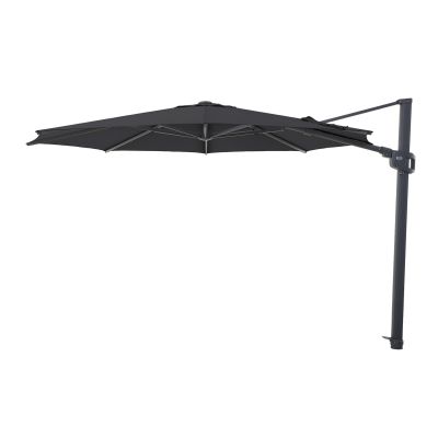 Perfect Shadow Eclipse ronde zweefparasol Ø350 cm. Ultra - Antraciet/Ash Black
