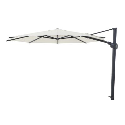 Perfect Shadow Eclipse ronde zweefparasol Ø350 cm. Ultra - Antraciet/Soft Sand