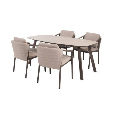 Taste Barolo/Manolo 4-persoons Deens ovale tuinset 180x95 cm. - Terre