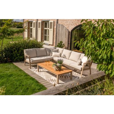 Viento/Mindo L-vorm loungeset links/rechts opstelbaar - Latte