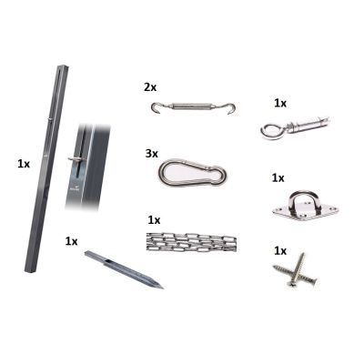 Platinum bevestigingsmaterialen schaduwdoek combinatiepakket 3