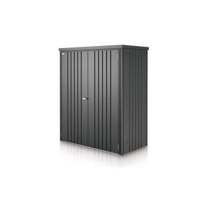 Biohort metalen tuinkast 155x83 cm. met bodemprofiel - Donkergrijs Metallic