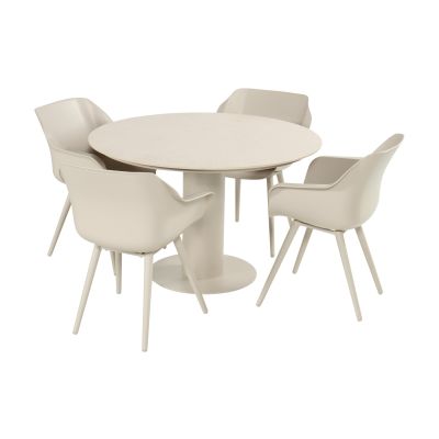 Hartman Sophie/Girona ronde tuinset voor 4 personen 120 cm. - Sand